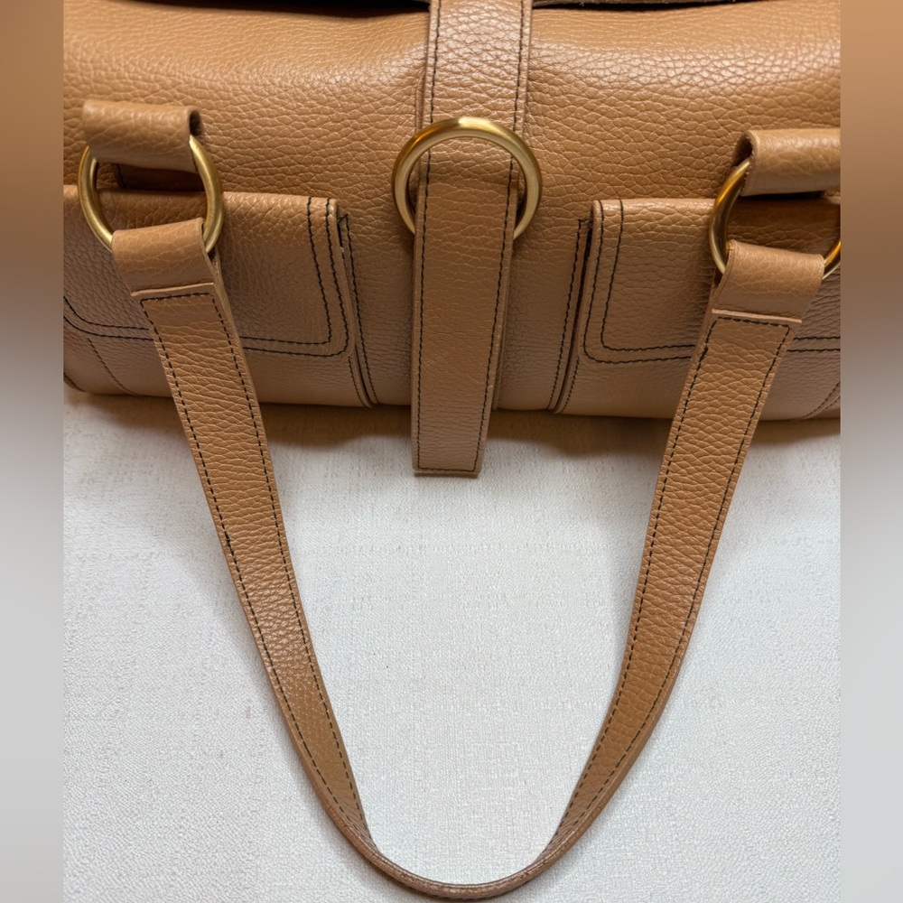FURLA MADE IN ITALY LEATHER BARREL SATCHEL - Picture 15 of 16